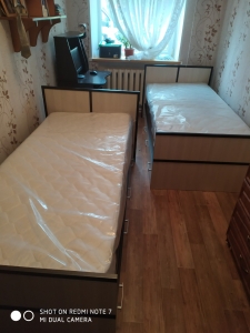 Кровать САКУРА 0.9м с проложками ДСП