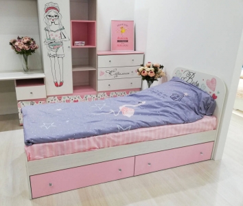 Кровать детская с ящиками МАЛИБУ КР-10